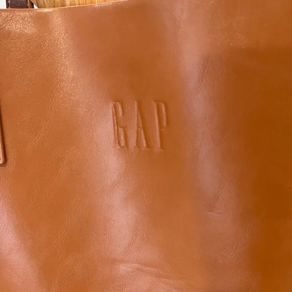 GAP Cognac Synthetic Leather Tote Bag - Picture 2 of 4